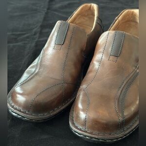 Clarks Men 10 M Step Slip On Shoes Bicycle Toe Loafer 70846 Brown Xlnt